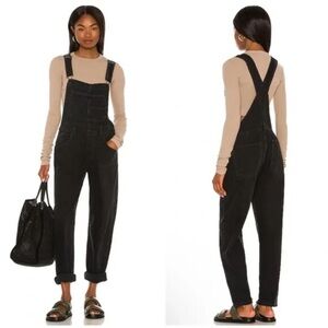 Free People Denim Overalls Womens XS Black  We The Free Ziggy One Piece Boho